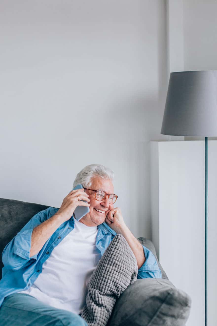 man talking on phone