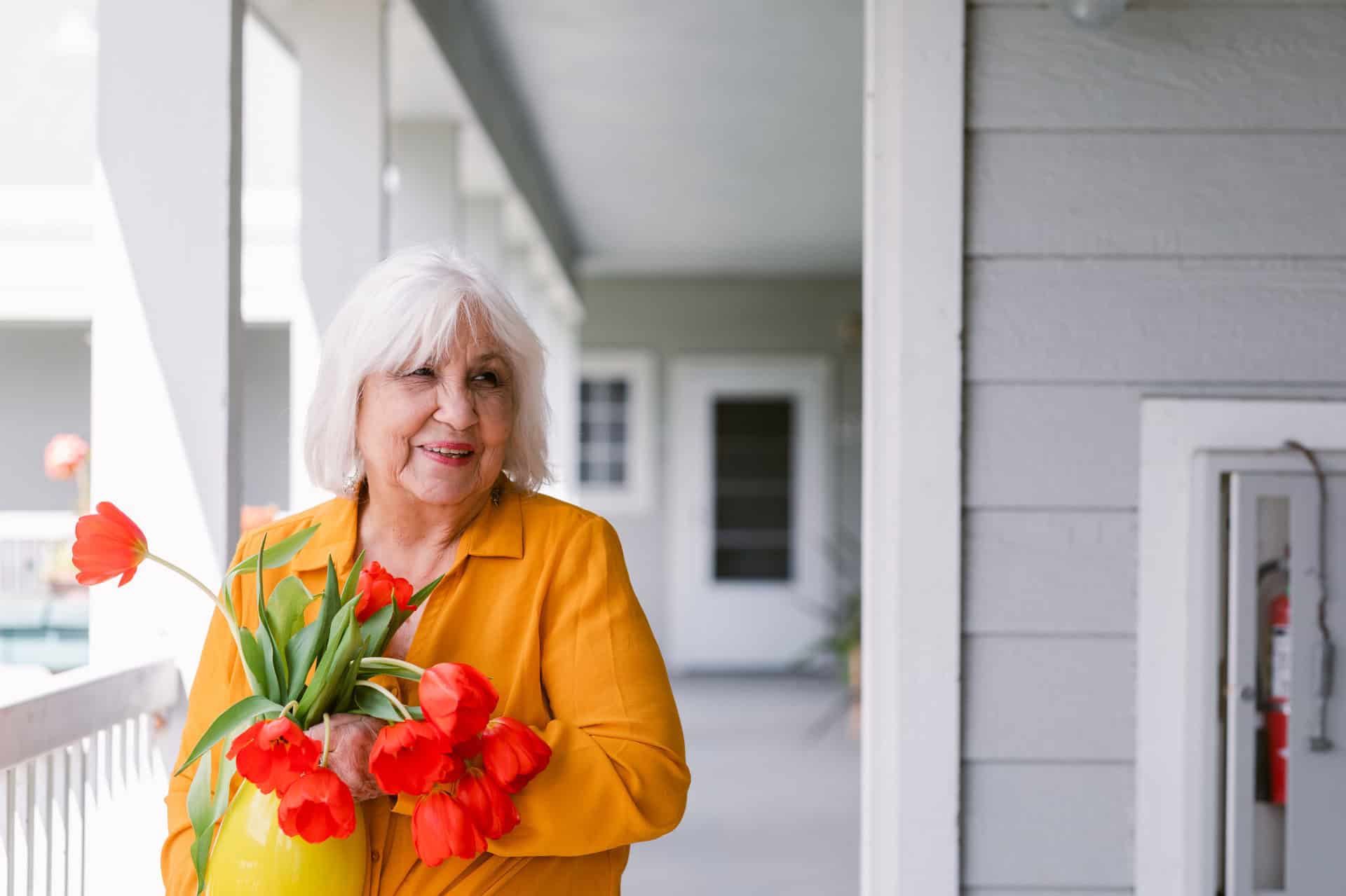 woman senior mosaic living